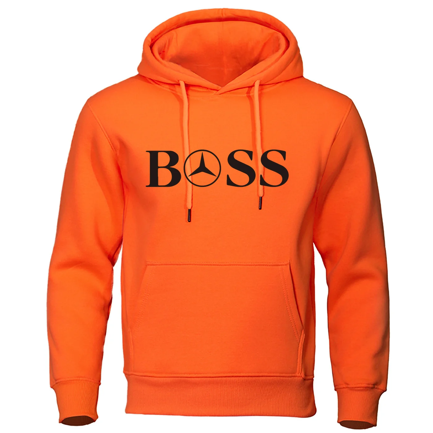 Pop Fashion Autumn New Fashion Simple Boss Letter Printed Elastic Top Pullover Loose Men\'s Hooded Sweatshirt Hip Hop Hoodie