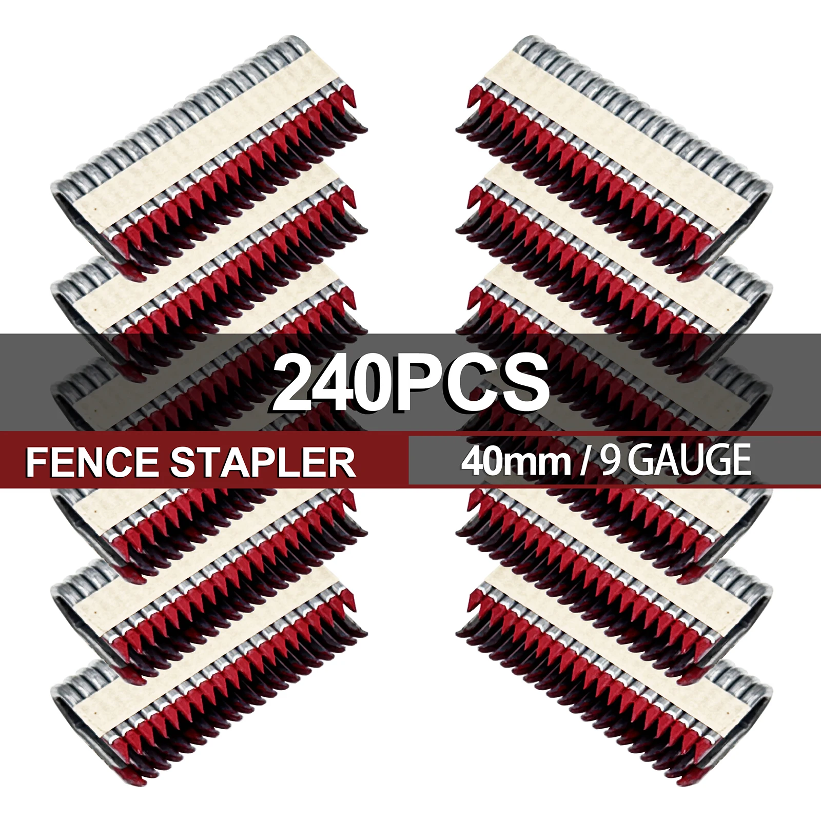 

240PCS Heavy Duty Farm Fencing Staples Engineered 9 Gauge Sharp 40mm Barbed for Mesh, Poultry and Field Projects Nailer