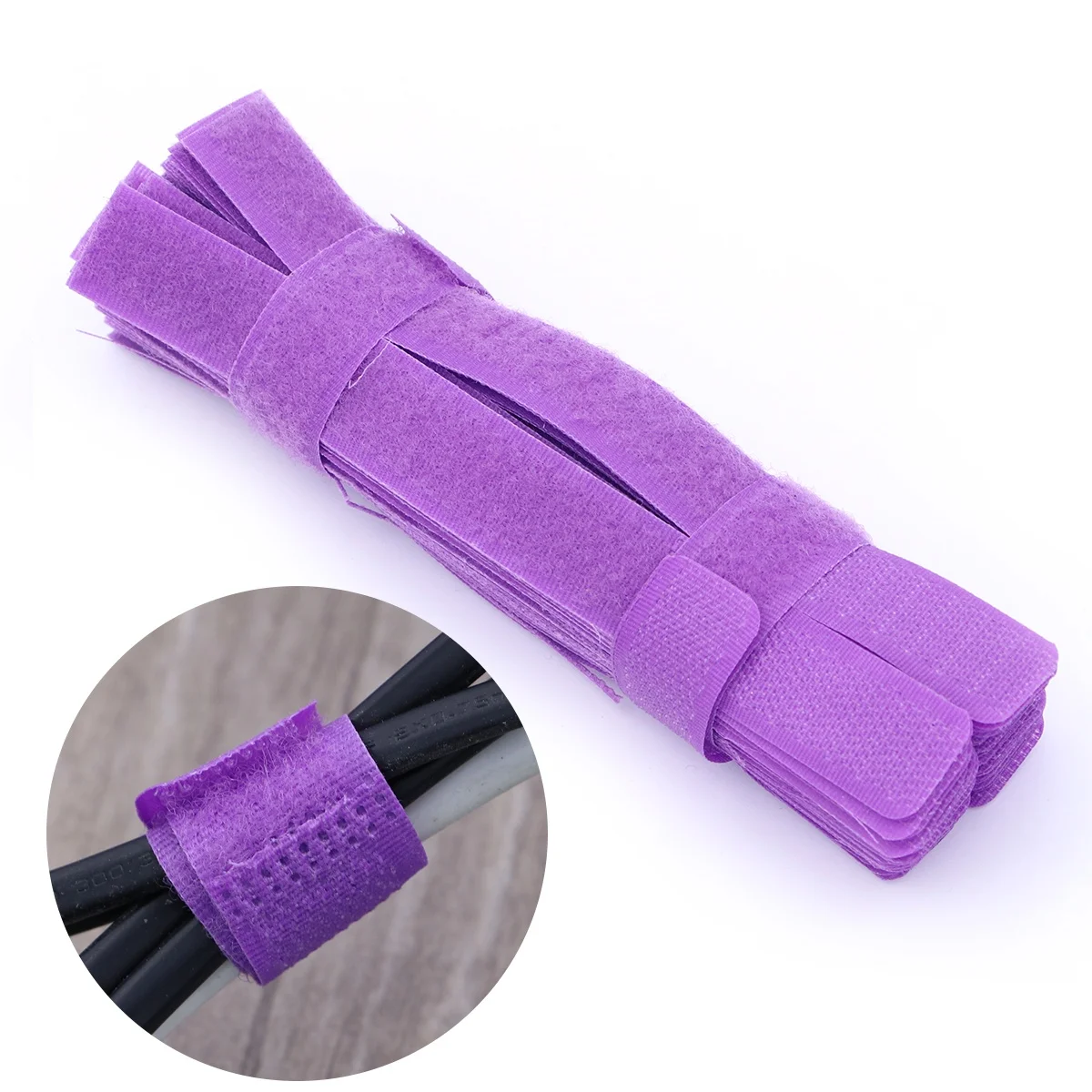 

100 Pcs Ties Wire Organizer Nylon Cord Wire Organizer Management Compact Roll Wrapper Home Office Travel
