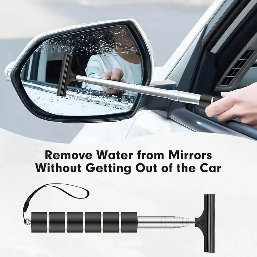 Retractable Car Rearview Mirror Wipe Extendable Auto Glass Cleaning Window Cleaning Brush Mirror Glass Mist Cleaner Car Cleaning