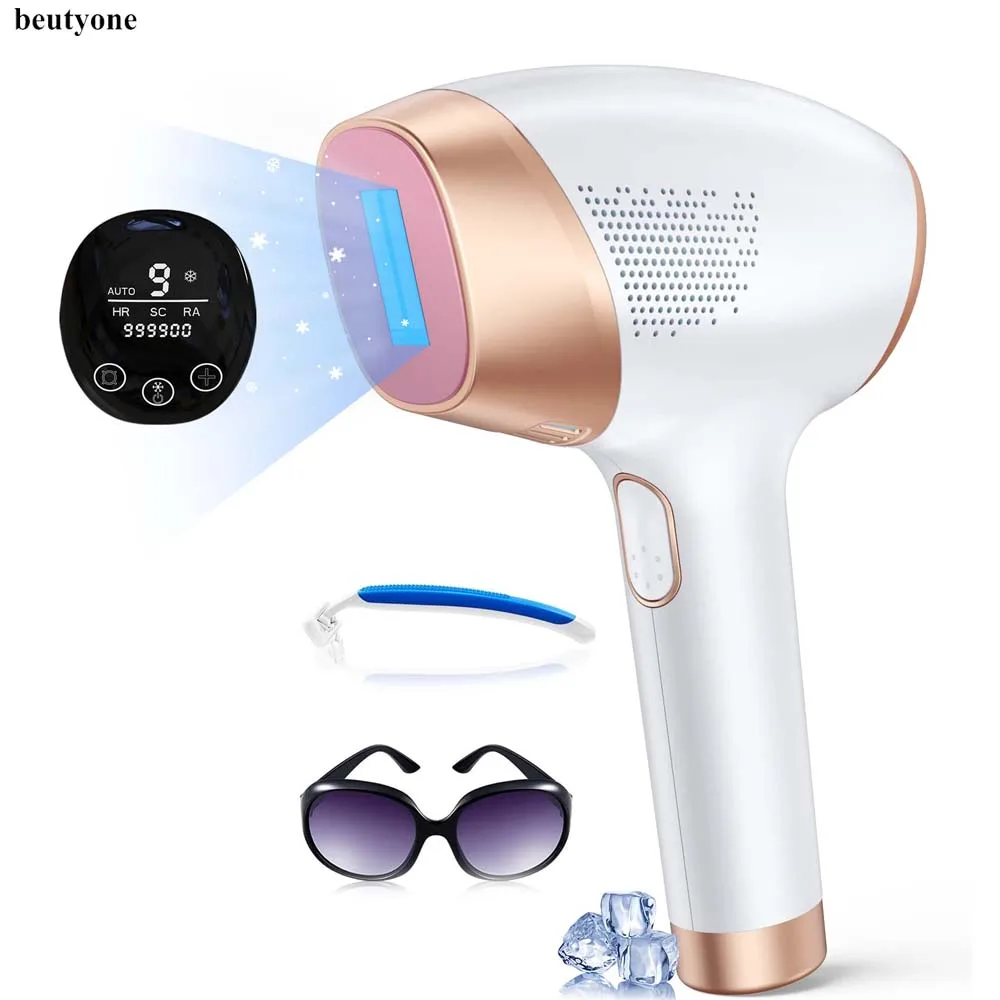 

Laser Hair Removal Device Permanent Painless with Ice Cooling Feature AtHome IPL Epilator Face Leg Arm Back Whole Body For women