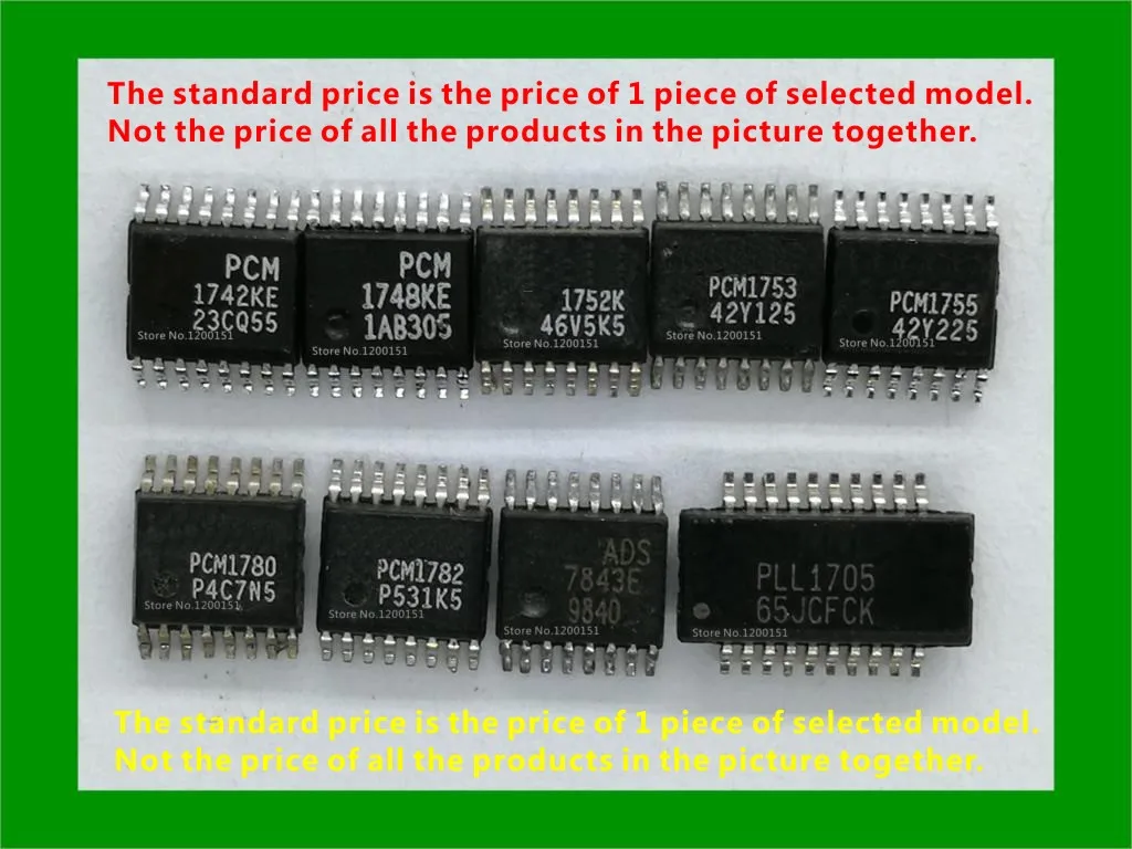 5pcs/lot PCM1742 PCM1748 PCM1751 PCM1753 PCM1755 PCM1780 PCM1782 ADS7843E PLL1705 PLL1707 SSOP