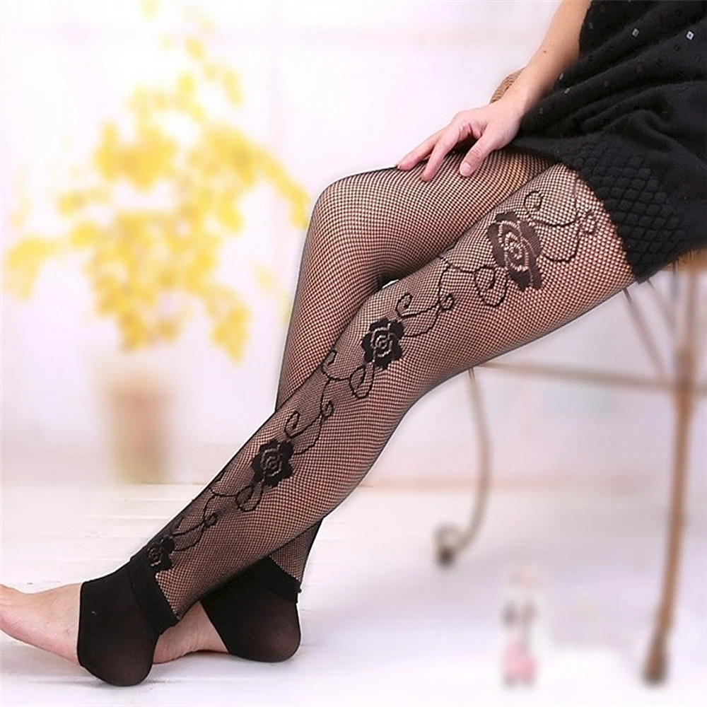 Makuluya 320g cozy Super Warm Thickening Velvet Winter Grid Flower Hollow Out Similar Skin Women High Waist Sexy Leg Leggings L6