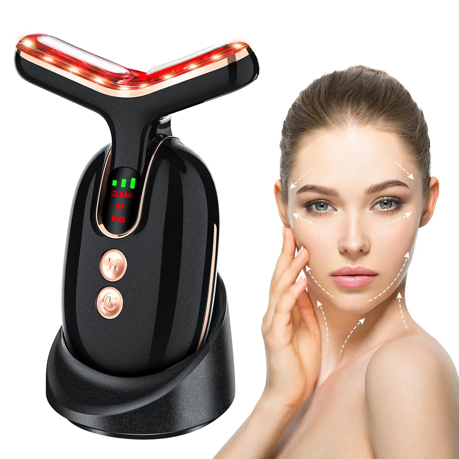 

Facial Massager Red-Light-Therapy-for-Face, Neck Skin - Face S culpting Wand Tool,