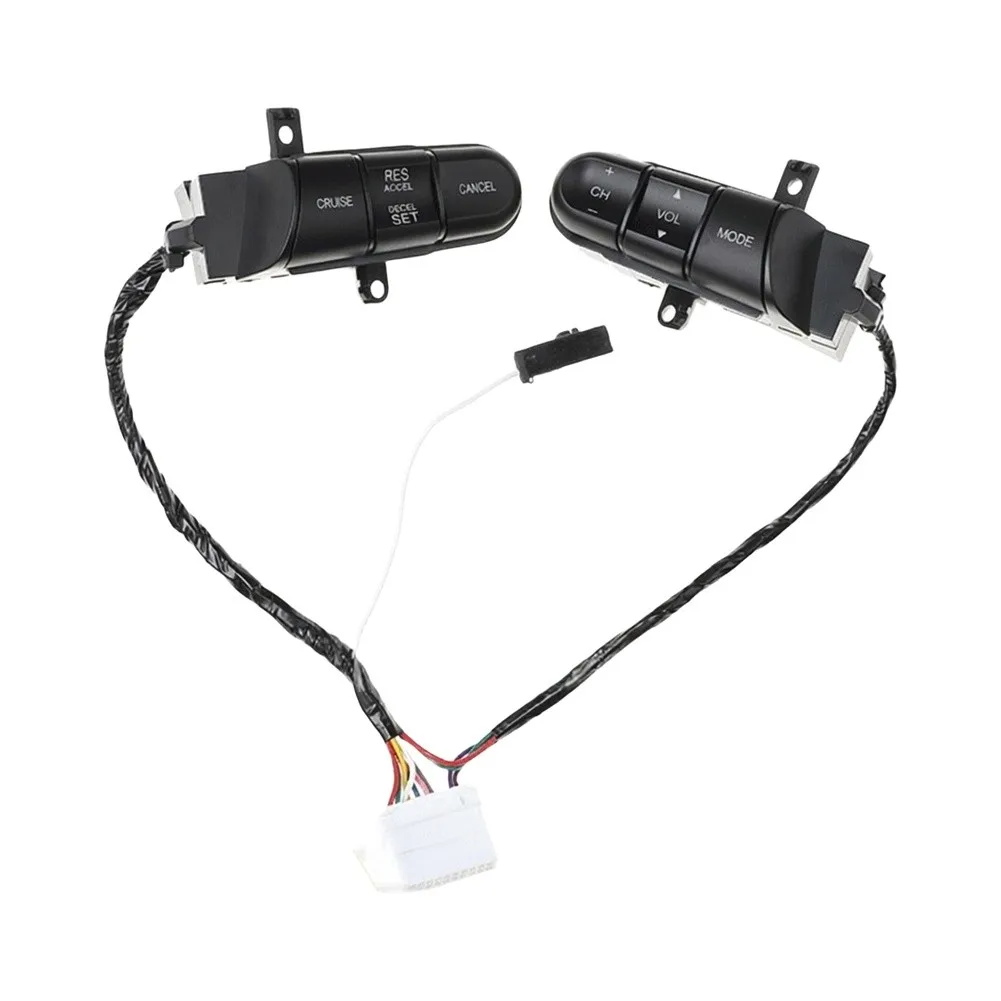 Steering Wheel For Audio Cruise Control Switch 36770-SNA-A12 For Honda For Civic 2006-2008 ABS Black Replacement Part