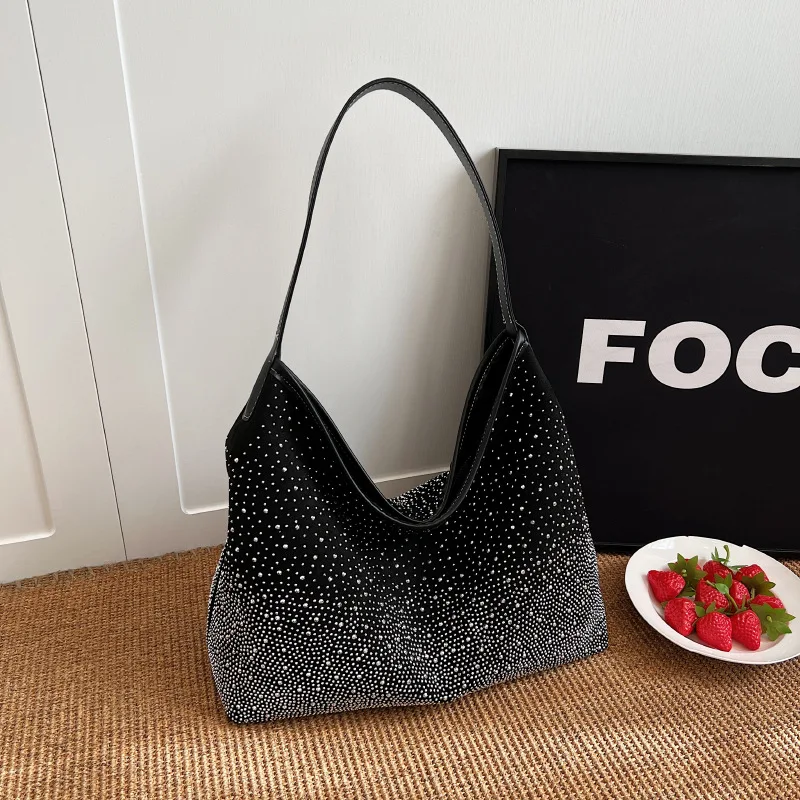 

Full Diamond Women Bag 2025 Spring And Summer New Niche Design Versatile Shoulder Bag Large Capacity Fashion Tote Bag