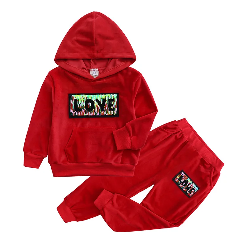 2Piece Sets Spring Autumn Kids Clothes Boys Casual Fashion Hooded Fleece Long Sleeve Baby Tops+Pants Children Sport Suit BC061