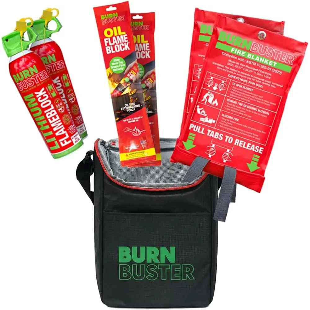 

Набор для тушения пожаров из 6 предметов: гелевые огнетушители на литий-ионных аккумуляторах, пледы и саше для дома, кухни, кемпинга и автомобиля