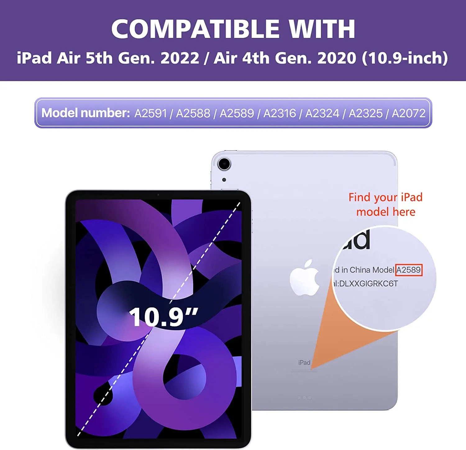 Mince Transparente Dur PC Couverture Arrière Transparente pour iPad Air 5 4 10.9 Pouces 2022/2020 Flexible Coque EN TPU avec L'air-Oreiller Bord Pare-chocs