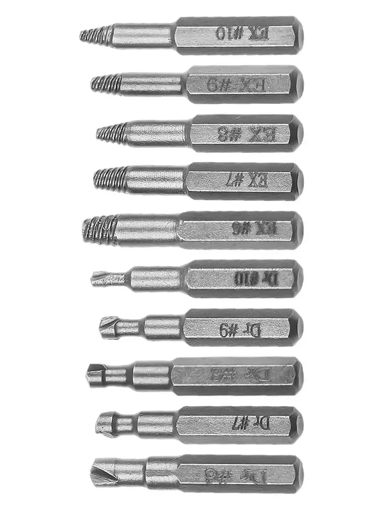 Damaged Screw Extractor Set Drill Bit Stripped Broken Remover Small Easily Quickly Take Out Kit Easy Demolition Power Tools