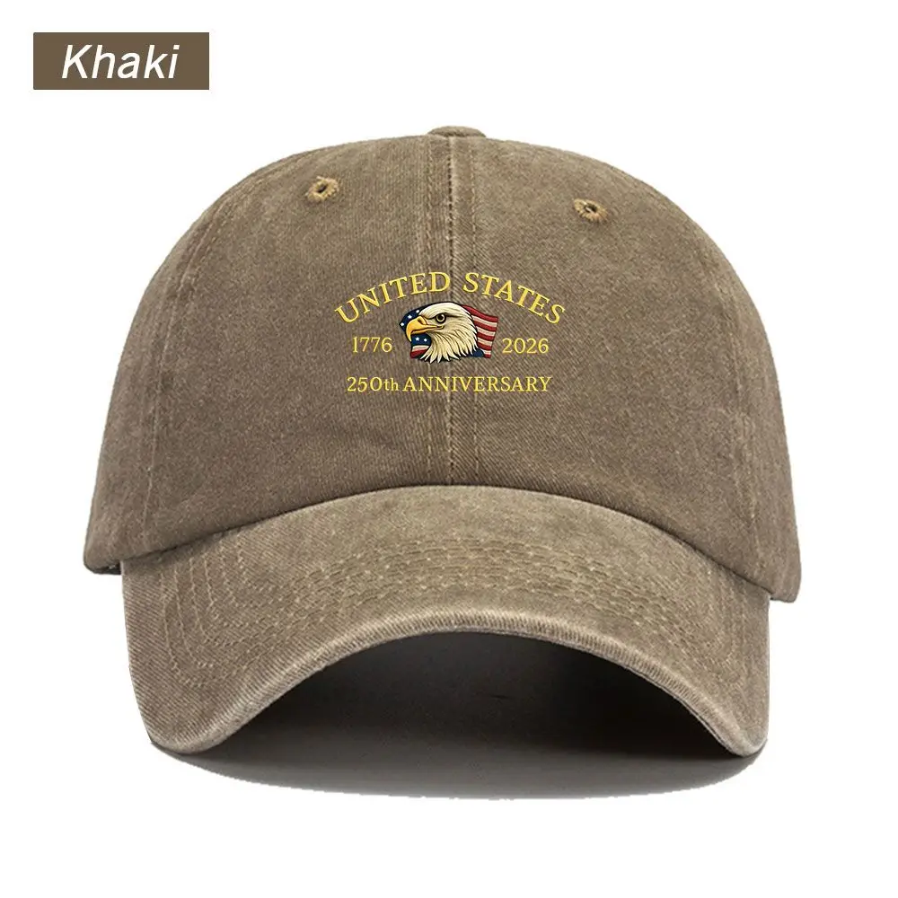 United States 250th Anniversary Baseball Cap Washed Printed Graphic Trucker Unisex Cotton Streetwear Fashion Summer Sun Hat