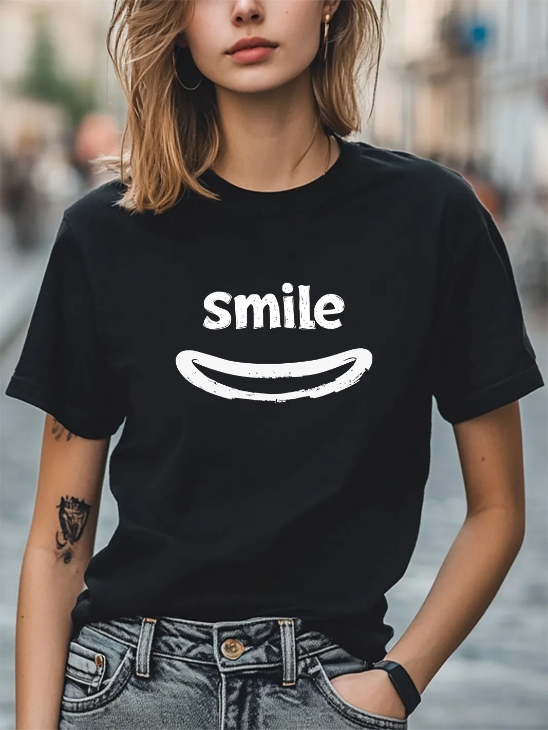 Футболка унисекс с рисунком Smile Happy Face для женщин и мужчин, модная футболка, повседневная футболка