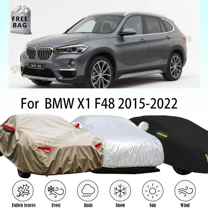 

Car Cover Waterproof Anti-Hail UV Protection Full Auto Cover Universa For BMW X1 F48 2015-2022 Car Exterior Accessories