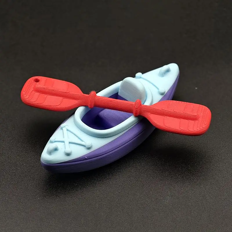 Mini-Kajak-Schlüsselanhänger mit passendem Paddel und leuchtendem Mehrfarben-Design, perfekt für Kajakliebhaber, Rucksackdekoration, kleines Geschenk. – Detail 4
