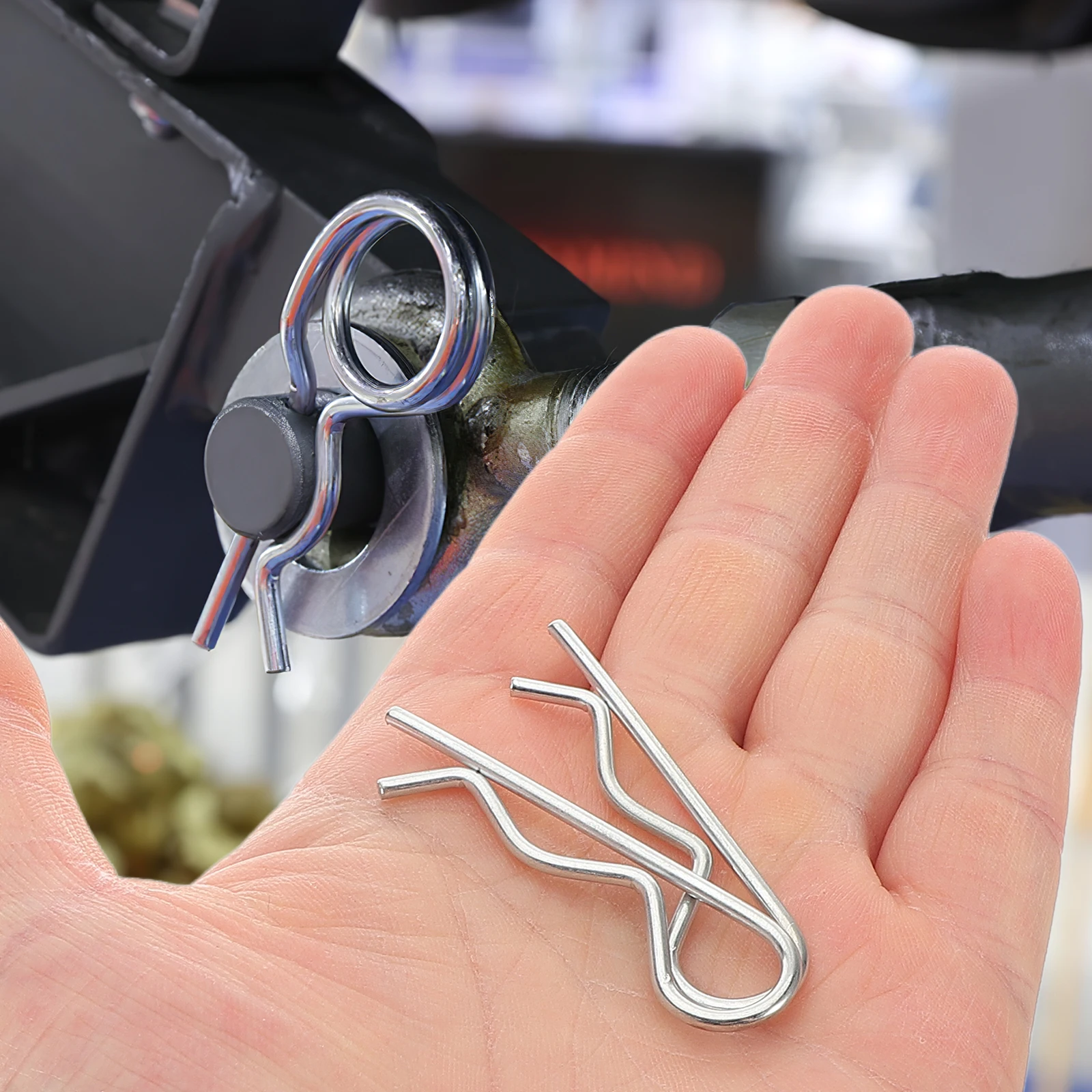 

Carbon Steel Hitch Pin Heavy Duty Wave Shape Opening Secure Lock Trailer Hitch Clip Cotter Pin Assortment Hair Pins for Curls