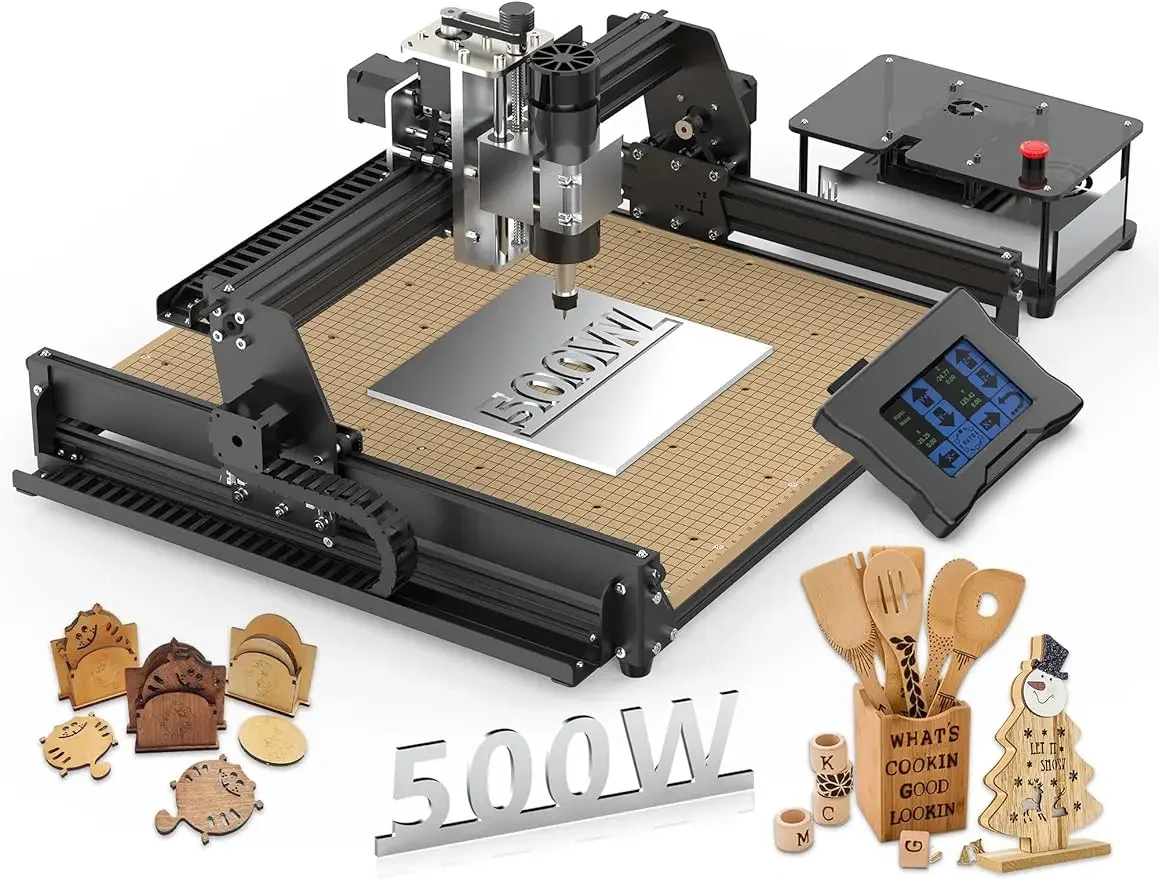 

500W CNC Router Machine, MYSWEETY 4540 CNC Wood Router 3 Axis Metal Milling Machine for Engraving Carving Wood Acrylic