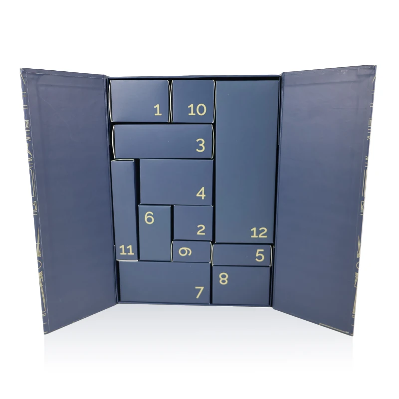 Customization.Wholesale 24 Day Cardboard Advent Calendar Box Personalized Customization Double Door Advent Calendar Boxes