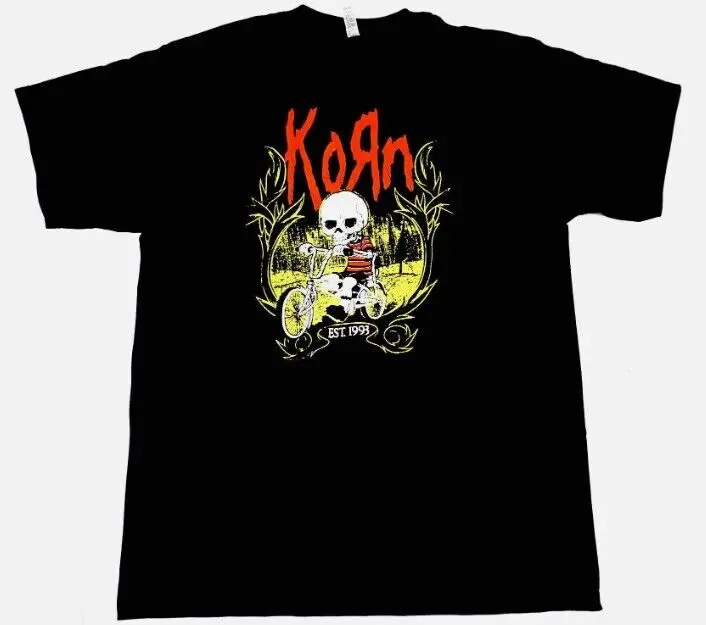 Футболка KORN Nu металлическая Альтернативная рок Мужская футболка для взрослых Мужская Черная Новинка