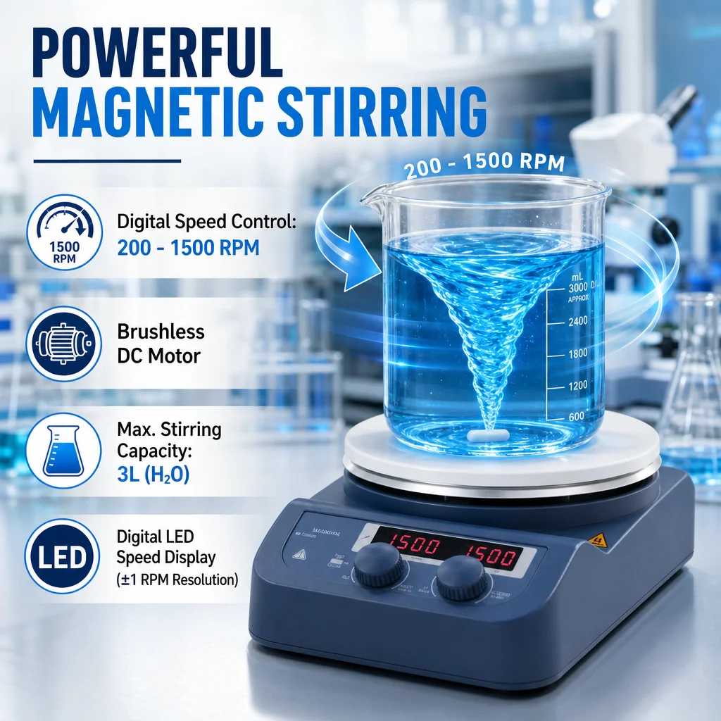 IKEME 3L Placa Calefactora de  - Lab Magnetic Stirrer Hot Plate reseña y precio