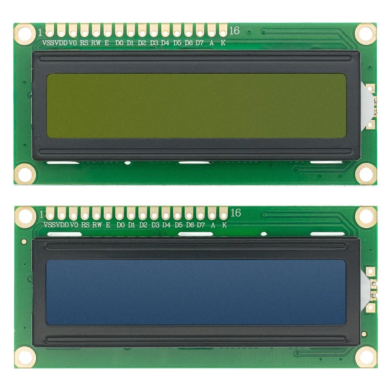 Módulo de Interface de Display LCD para Arduino, Tela Azul, Amarela, Verde, Caracteres 16x2, PCF8574T, PCF8574, IIC, I2C, 5V