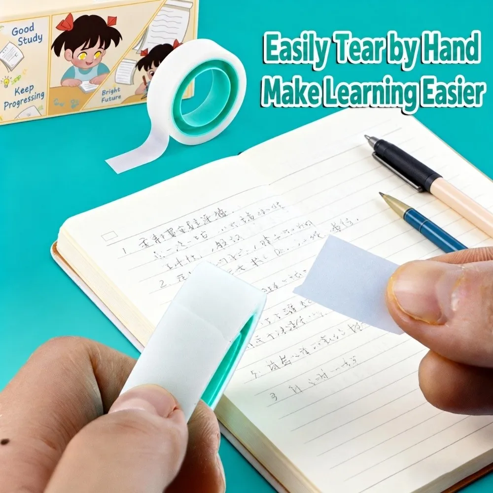 2Pcs Multi-functional Writable Invisible Tape Residue Free Hand-Tearable Rewrite Tape Clear Transparent Tape School Stationery