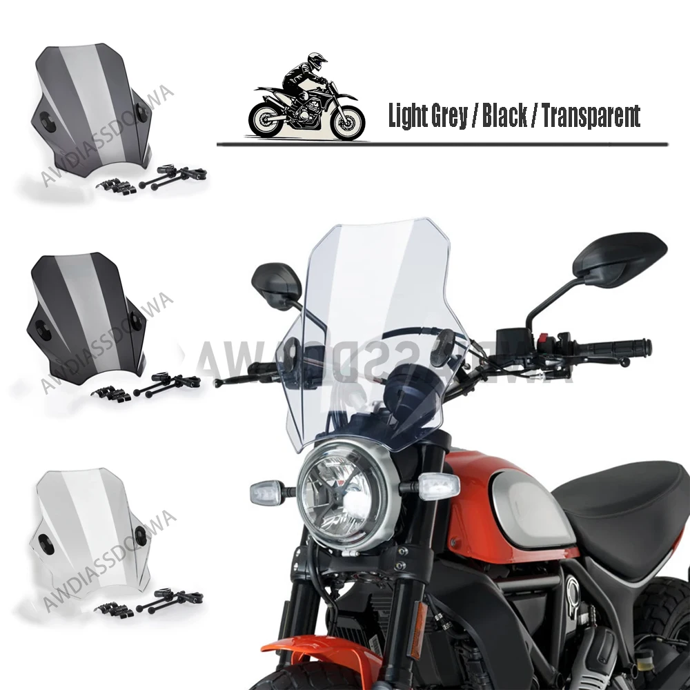 

Для DUCATI SCRAMBLER CLASSIC FLAT TRACK PRO полная THROTTLE ICON SIXTY2 URBAN ENDURO ABS регулируемое ветровое стекло лобовое стекло