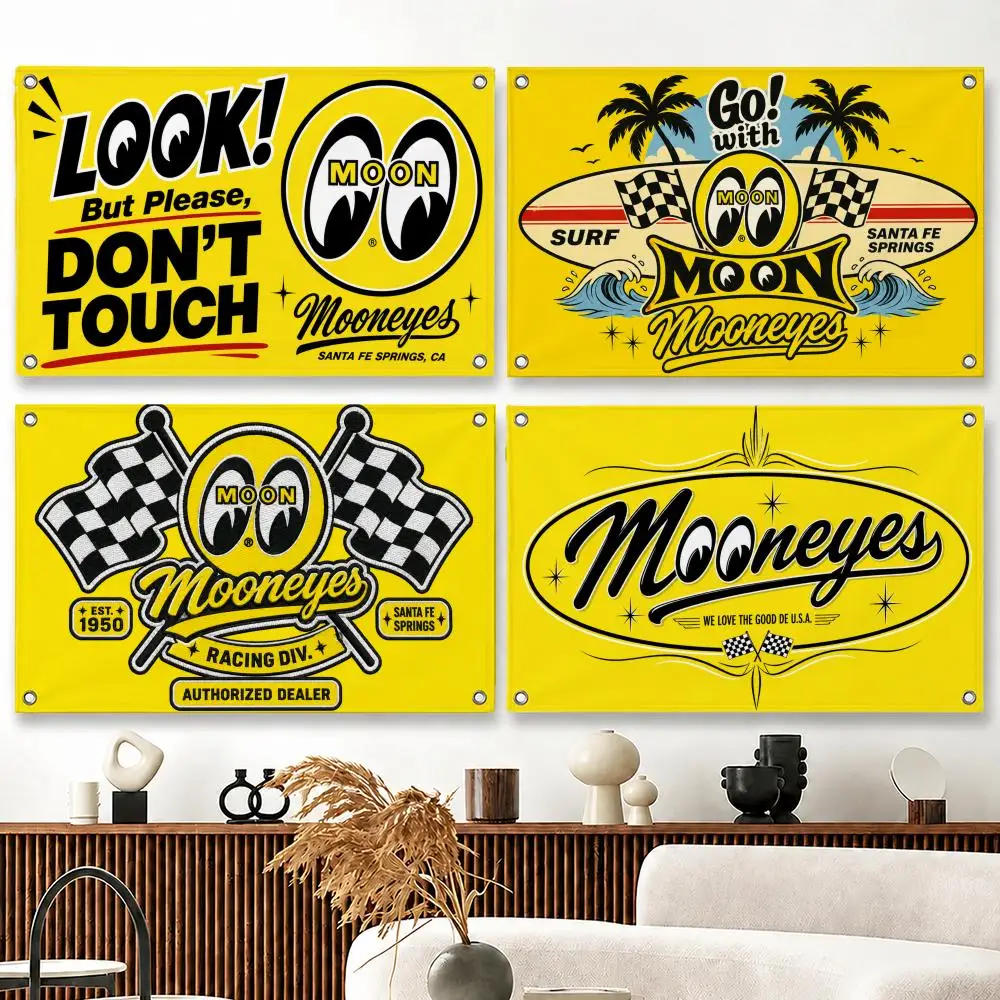 Brand Moon Eyes Flags flag Suitable For Party Club Outdoor Interior Wall Decoration Banner Fans Gift