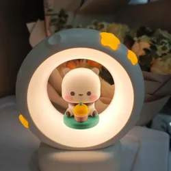 2024 Cute Bubu And Dudu Night Light Cartoon Doll Bedside Lamp Toy Room Led Lights Kawaii Decor Sleep With Children Gifts For Kid