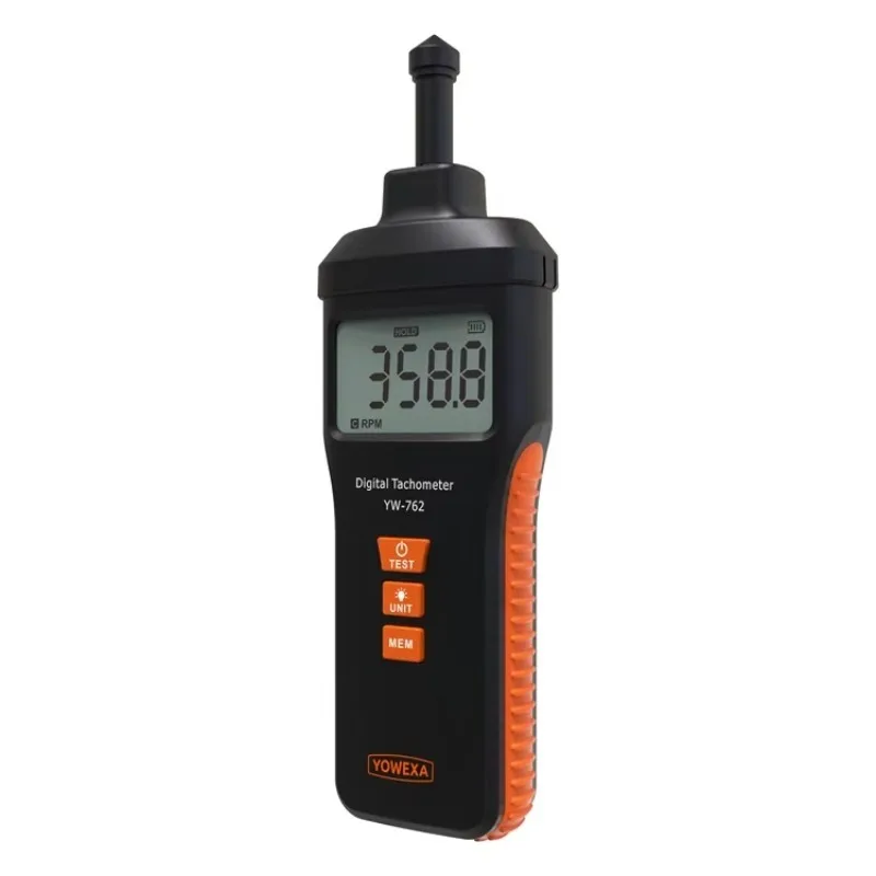 YW-762 Digital Tachometer 9 to 99,999 RPM Non-Contact for Test Range Speed Measuring Instrument for Surface Speed