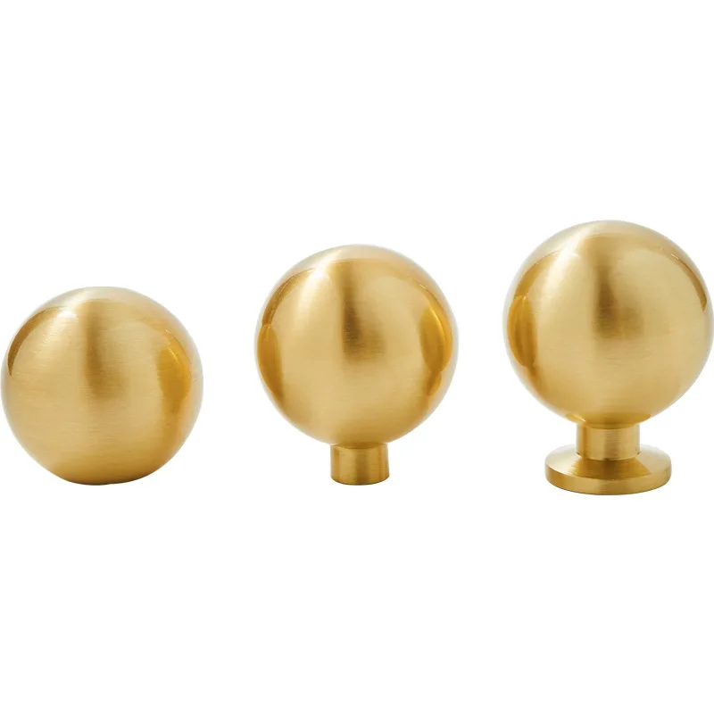 Maniglie da cucina per mobili in ottone massiccio manopole per cassetti a forma di sfera in oro nordico armadio per ante dell'armadio maniglie per comò