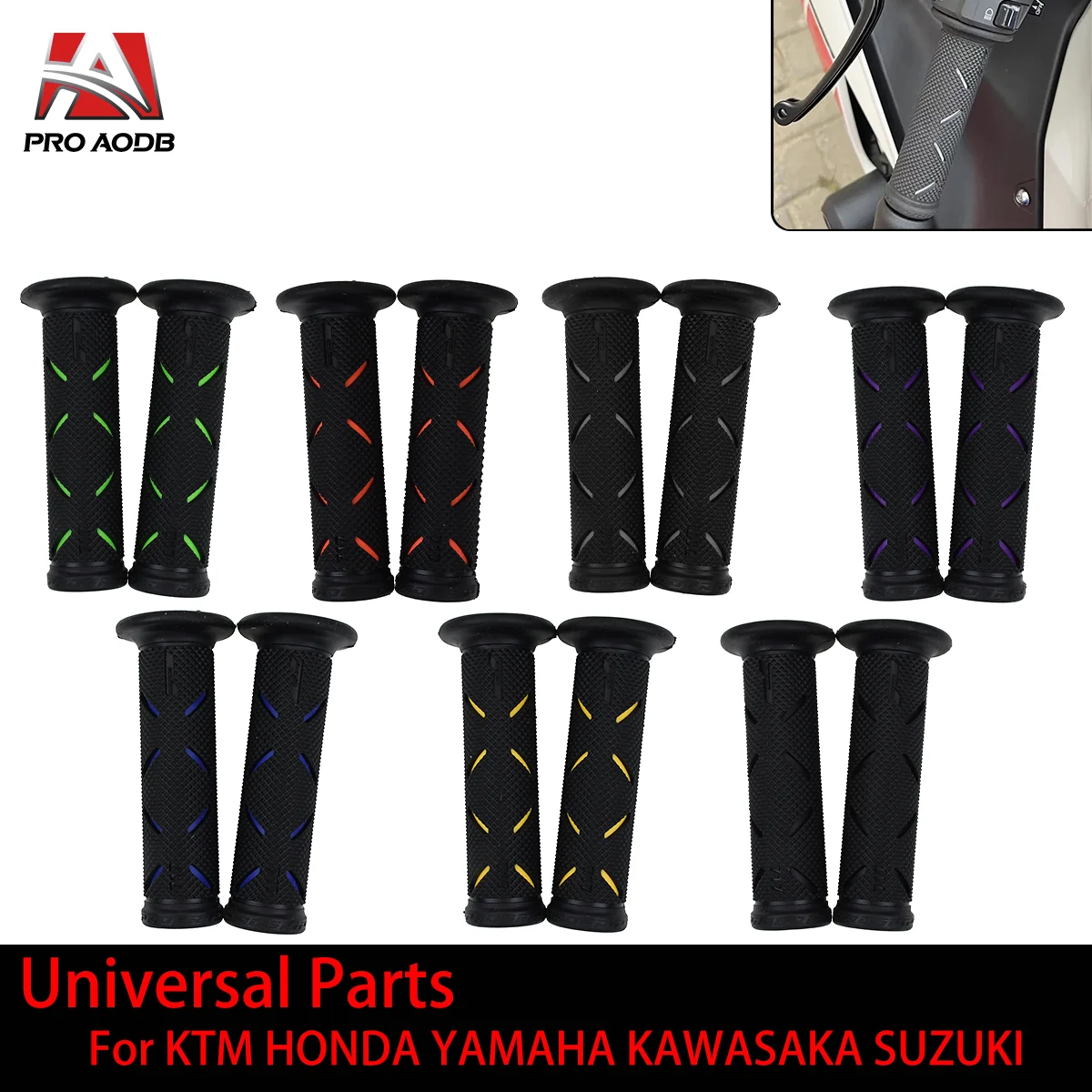 

Motorcycle Moto Handle Grips 22MM Universal Parts Motocross Handlebar Motorbike Grips Rubber Modification Accessories For Ducati
