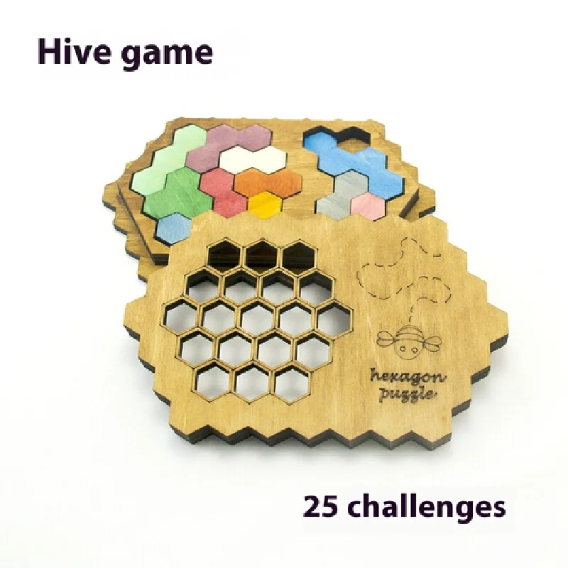 Dutch Designed Wooden Original Puzzle Board Three-Dimensional Maze  Honeycomb Toy Puzzle Game Environmentally Friendly Materials