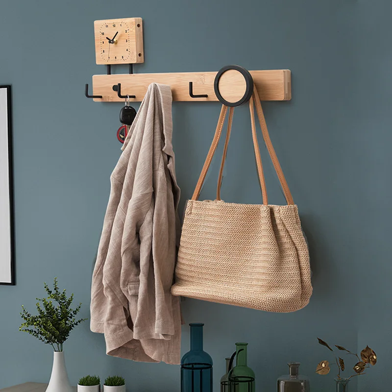 Wood Clothes Rack Corner Hanger Clothing Store Display Rack Wall Hanger for Hanging Clothes Entrance Hall Furniture