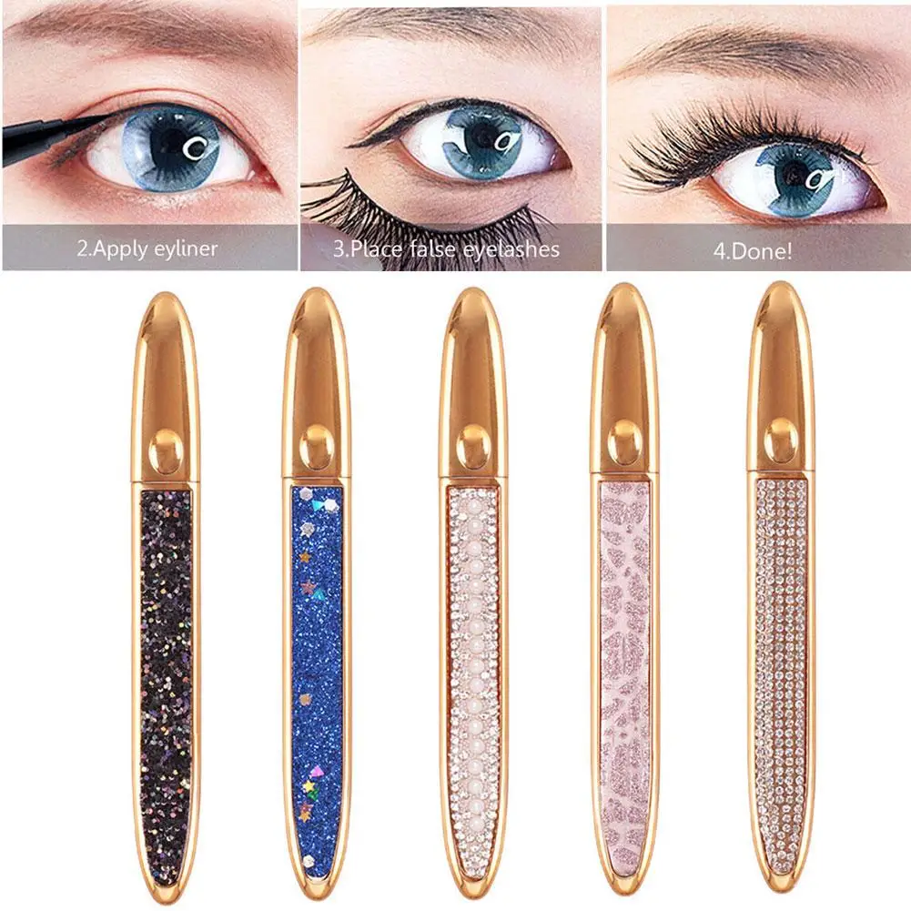 Self-adhesive Pen for False Eyelashes Glue-free Magnetic-free Waterproof No Blooming Eye Liner Pencil Makeup Tools Eyes S2P3