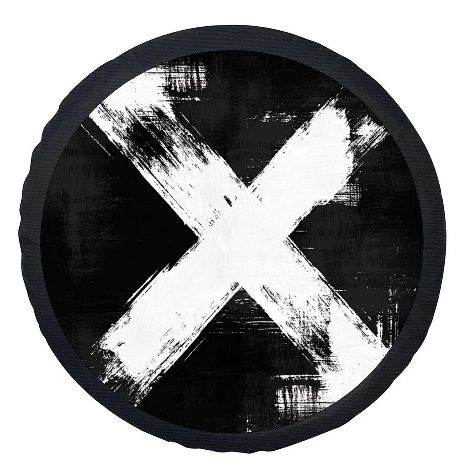 Textured X Graphic Spare Tire Cover Universal Fit for Most Vehicles Wheel Hub Protection