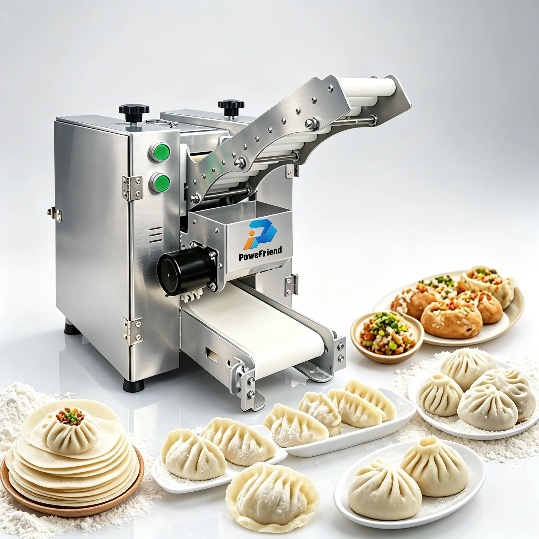 Automatic Commercial Flour Tortilla Roti Chapati Arabic Pita Bread Dumpling Samosa Empanada Disc Wrapper Dough Making Machine