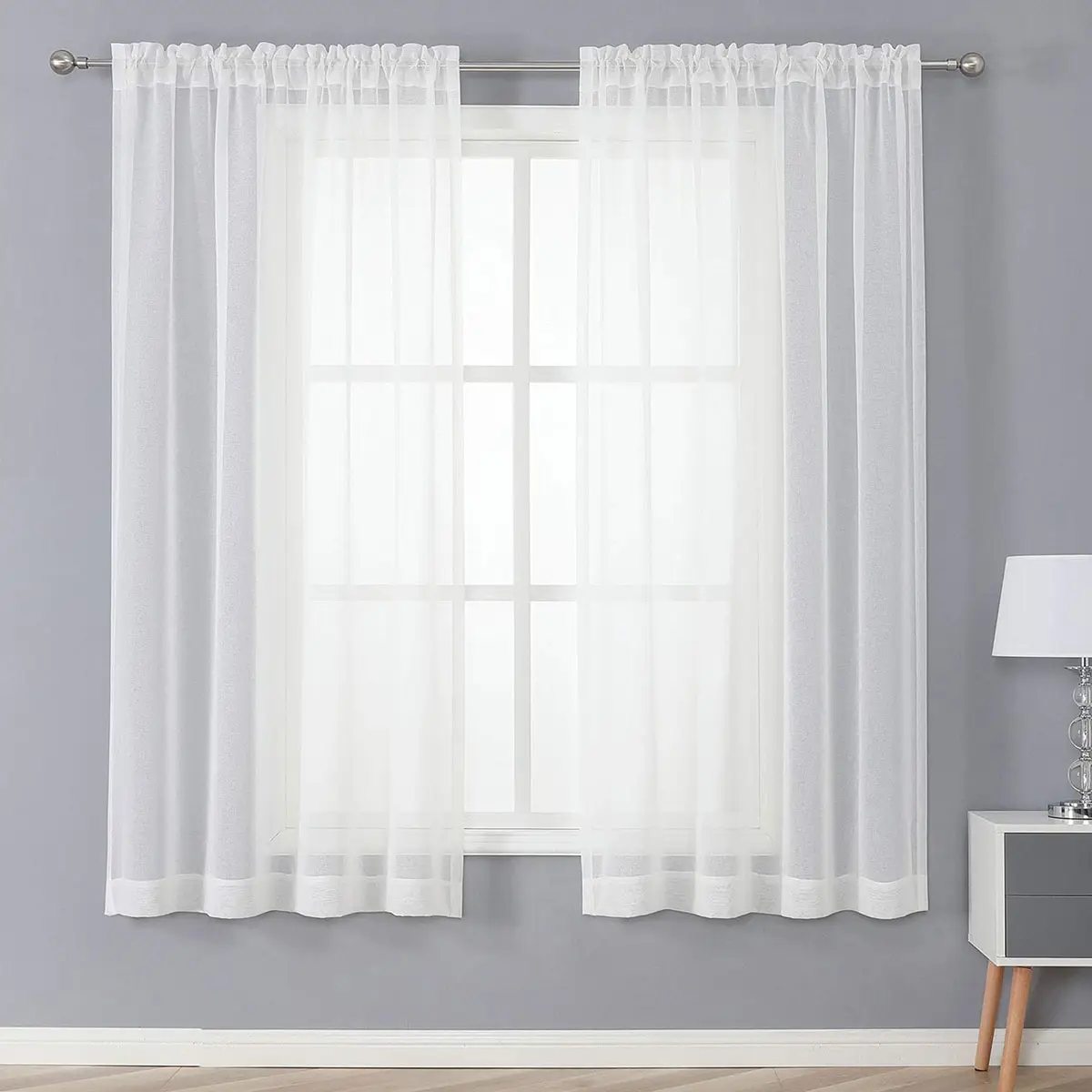White Sheer Curtains - 84