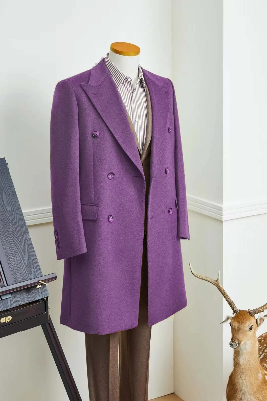 الخريف الشتاء الرجال خندق معطف سليم صالح الشق التلبيب مزدوجة الصدر معطف فوقي شتاء دافئ القطن الأعمال سترة طويلة معطف