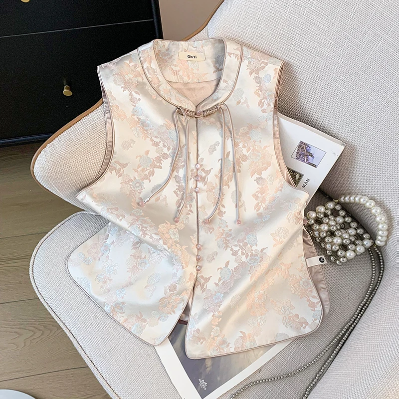 سترة جديدة من الساتان للسيدات الشابات لعام 2025 ملابس صينية تقليدية مودين ature تانغ ملابس علوية