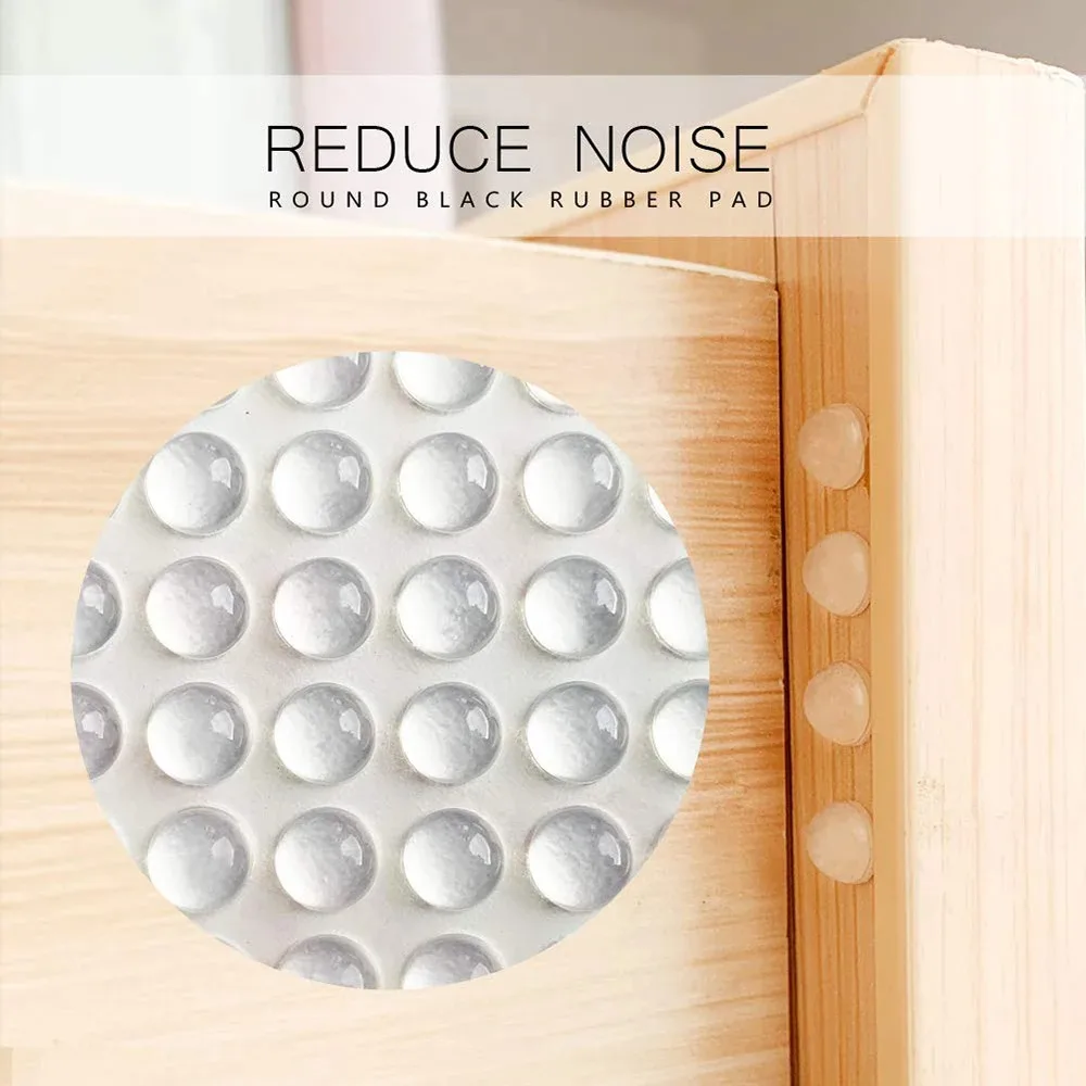 100Pcs Soft Silicone Rubber Anti Slip Bumpers Feet Pads Damper Buffer Cabinet Bumpers Silicone Furniture Pads Drawer Door Pad view 3