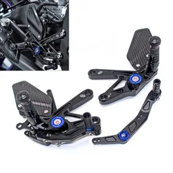 For Yamaha R1 R1M YZFR1M YZFR1 2015-2024 Motorcycle CNC & Carbon Fiber Racing Rearset Footpeg Footrest Rear Set