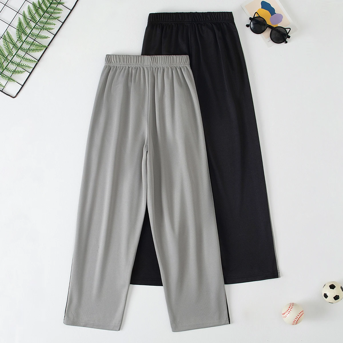 2/1 Pieces Children's Casual Fashionable Pants, Versatile and Comfortable for Boys and Girls, Sports Running Straight Leg Pants