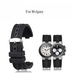 For Bulgari Convex Interface Strap, Bvlgari Diagono Silicone Watch Strap, Men's and Women's Watch Accessories 22x7mm