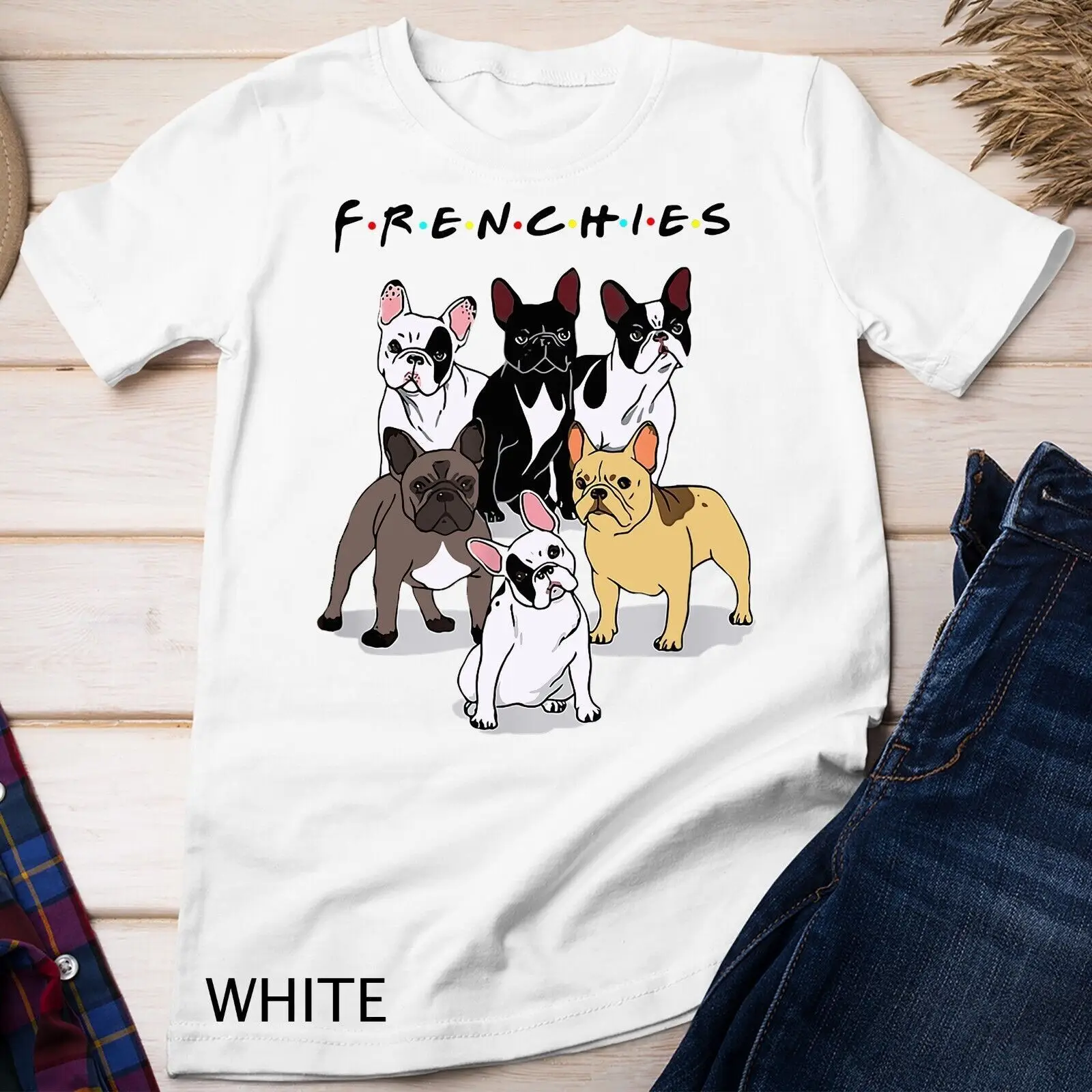 Frenchies French Bulldog Lover Gift T-Shirt Unisex T-shirt