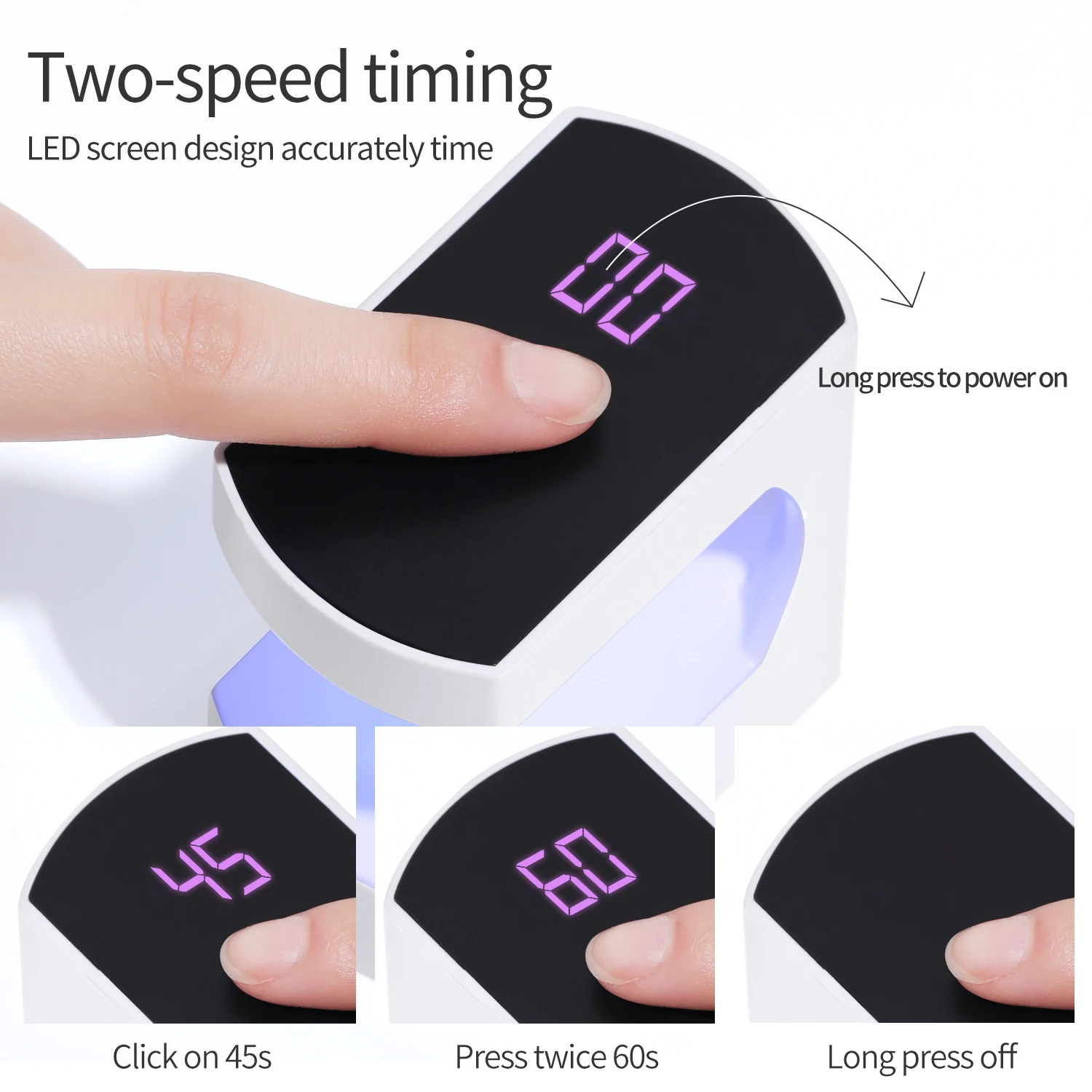 Touchscree سحر ذكي مجفف الأظافر هلام البولندية تجفيف مصباح الأشعة فوق البنفسجية Led مصباح مسمار العلاج بالضوء آلة أداة معدات الصالون #2