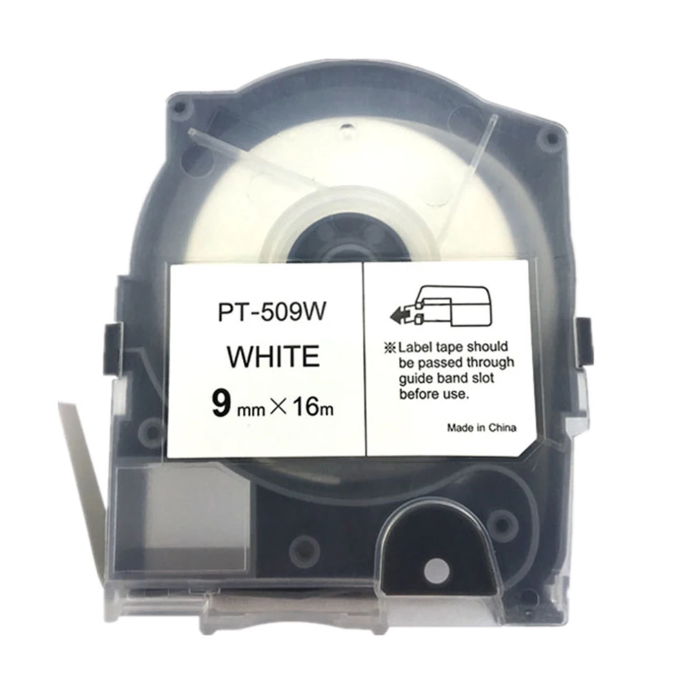 

Tape Label Case PT-509W 9mm white sticker For max LETATWIN Cable ID Printer Wire marking machine lm-550a\e typewriter