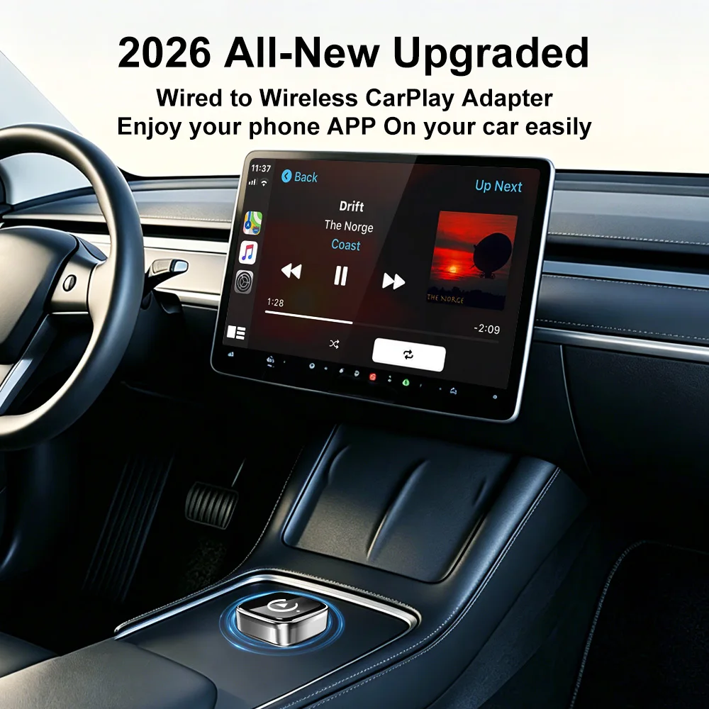 NEUESTER Kabelloser CarPlay-Adapter 2-in-1 Kabelgebunden zu Kabellos Dongle für Apple & Android Auto Plug-and-Play Universelles Auto-Zubehör – Detail 5