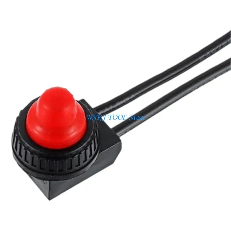 L8RC Waterproof Push Button On Off Switches Press Type Connector Auto Locking Switchs With Leads Wire for LED Lighting