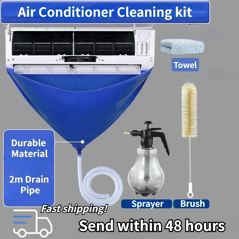 1/4/8pcs Air Conditioner Cleaning Bag Waterproof Drain for Washing Conditioning Water Drain-Pipe Ac Cleaning Kit Aircon Cleaner