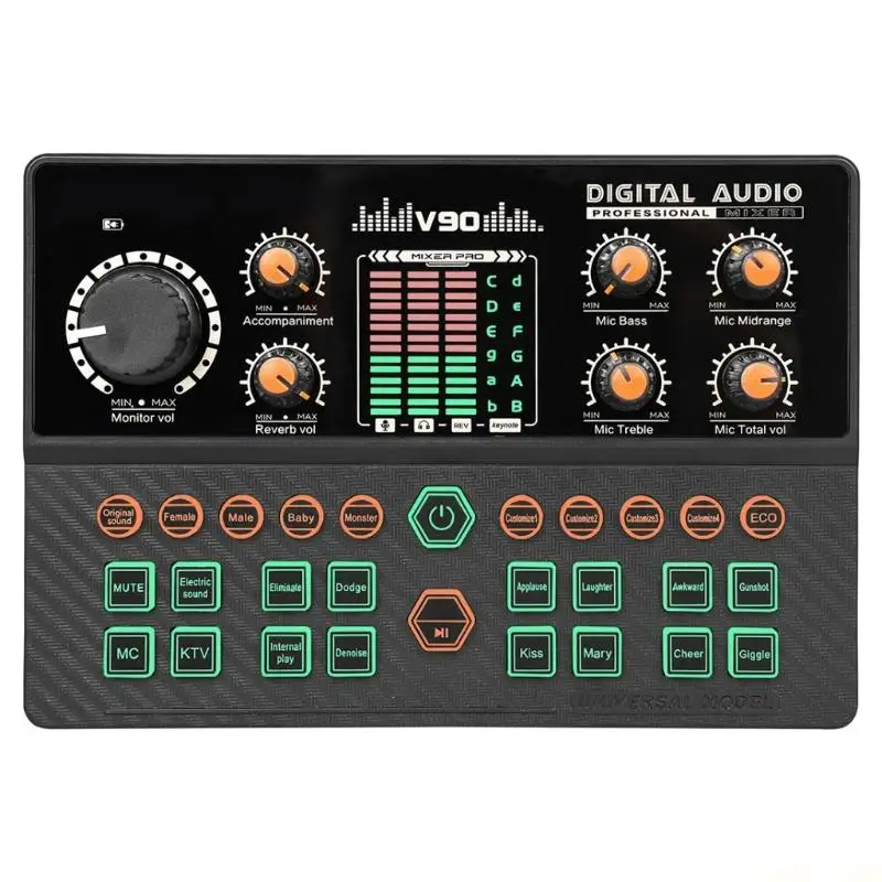 U2JB Sound Card Mixer With Headphone Monitoring And Plug Play Connectivity For Singers And Streamers Live Recording Device
